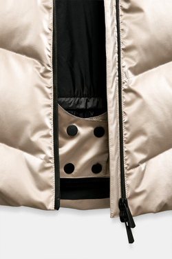 ZARA ВОДОНЕПРОНИЦАЕМАЯ, ВЕТРОЗАЩИТНАЯ КУРТКА С КАПЮШОНОМ, ЗОЛОТОЙ