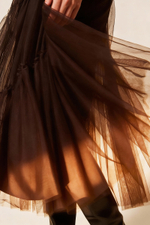 Многослойная юбка миди с тюлем-3