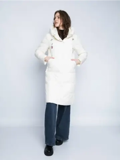 Куртка зимняя удлиненная с капюшоном