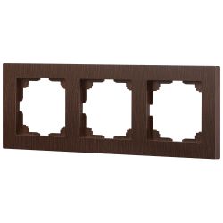 Рамка для розеток и выключателей Intro Accent 6-503-10 на 3 поста, СУ, венге | Intro