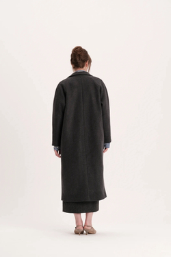 Серое пальто из кашемира