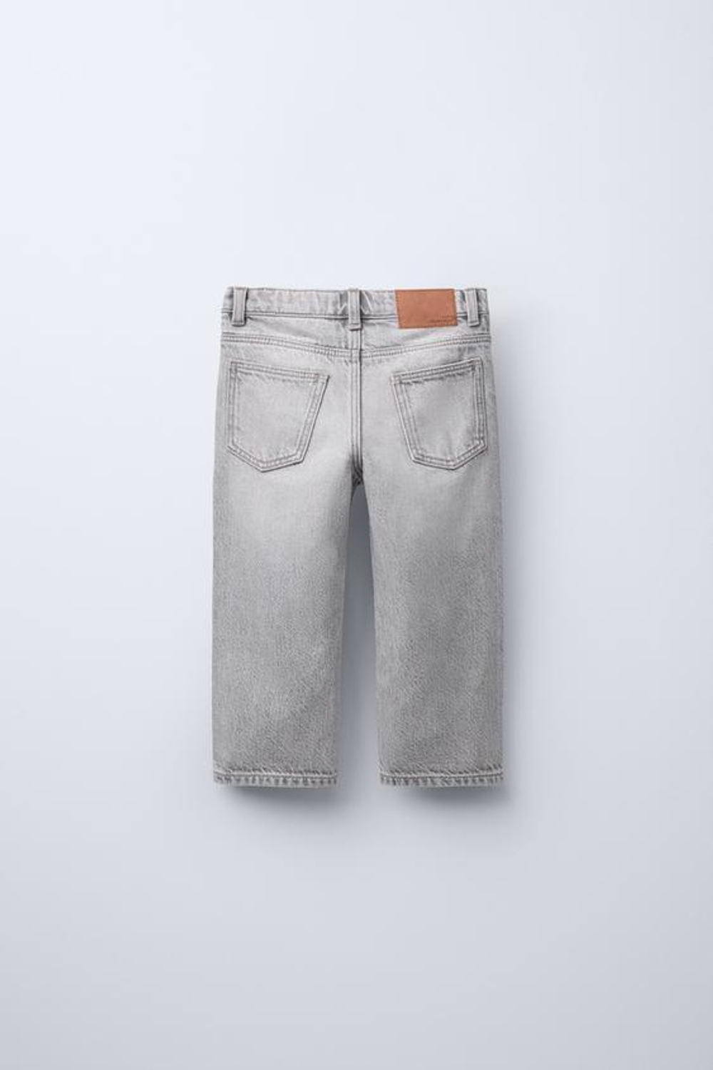 ZARA ДЖИНСЫ STRAIGHT-LEG, СЕРЫЙ