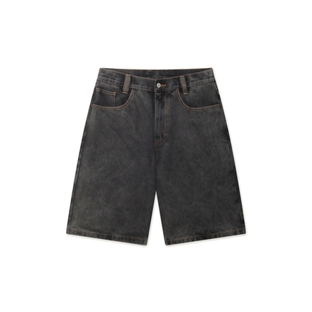 Шорты Октябрь Og Logo Baggy "Black Stone Washed"