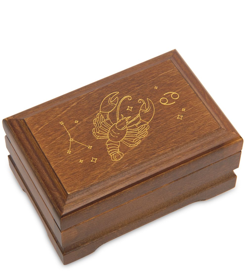 GAEM Art JW-12/02 Шкатулка деревянная «Знак Зодиака - Рак»