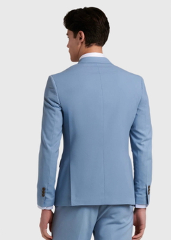 Мужской двубортный костюм (голубой) А99