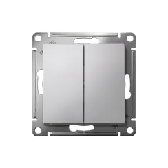 Выключатель 2-кл. СП AtlasDesign 10А IP20 (сх. 5) 10AX механизм алюм. SE ATN000351