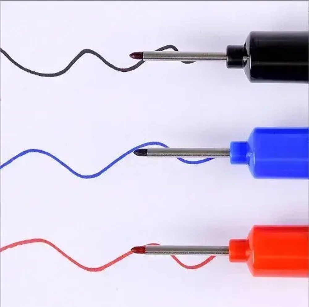 Маркер строительный черный, набор 5 штук, длинна стержня 45мм