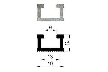 Профиль алюминиевый T-track (1.2 м; 19x12 мм) WOODWORK TR19.120