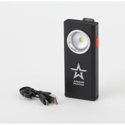 Светодиодный фонарь АРМИЯ РОССИИ RA-802 Офицерский ручной аккумуляторный алюминиевый с магнитом и крючком | Универсальные  фонари