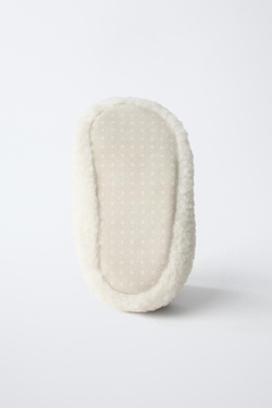 ZARA ДОМАШНИЕ ТАПОЧКИ GINGERBREAD, ЭКРЮ