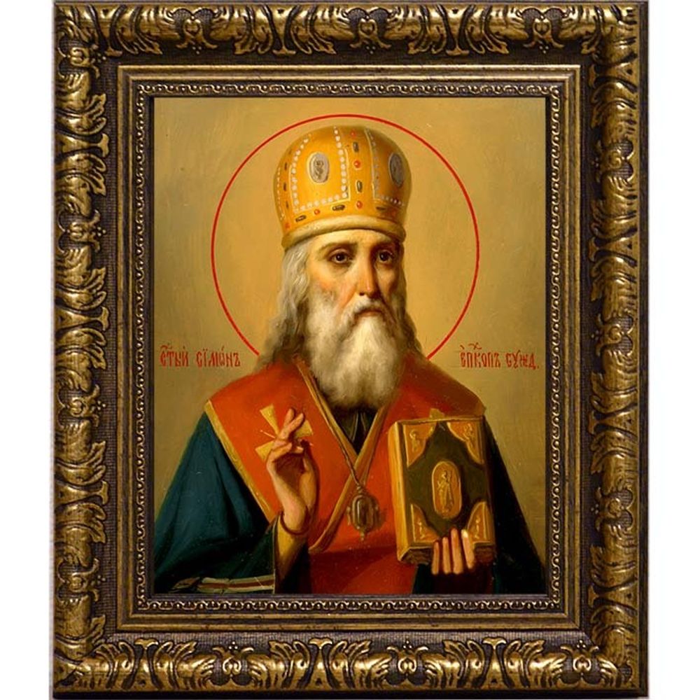 Симон Печерский, Владимирский, Суздальский, епископ, святитель. Икона на холсте.