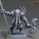 Локсодон Слон Воин Паладин Варвар Файтер Рыцарь миниатюра для dnd, днд, pathfinder, фентези, Настольная игра, НРИ, Варгейм, РПГ