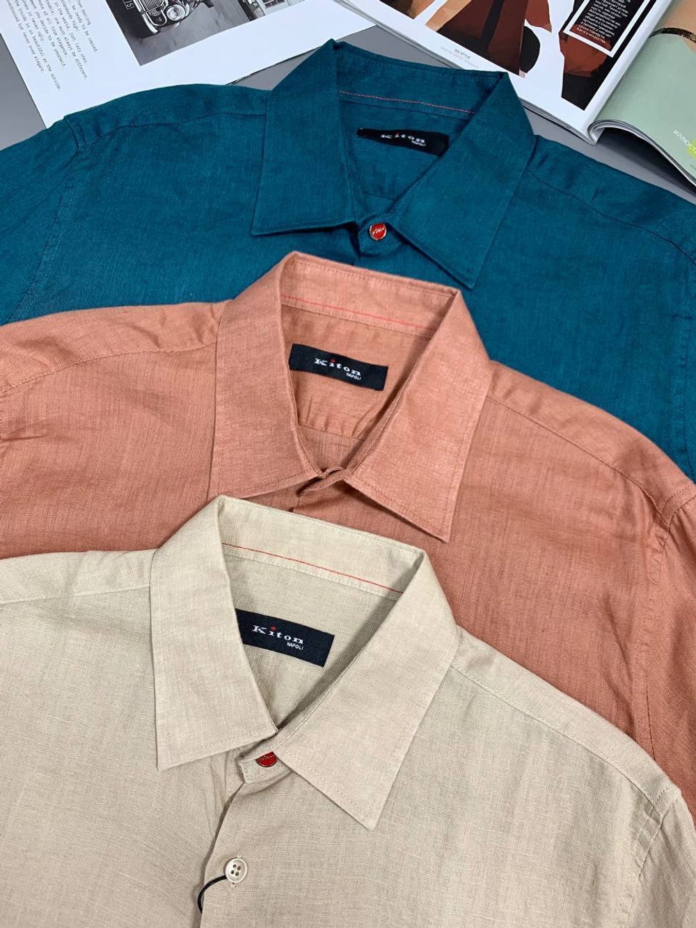 Льняная рубашка Kiton
