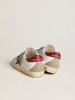 Super Star in nappa with glitter star and red nappa heel tab
