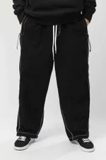 Джинсы Codered Real Baggy Черный/Белые нитки