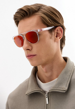 Спортивные очки HILX Valkyrie Shiny Crystal / Red Mirror Polarized Lens