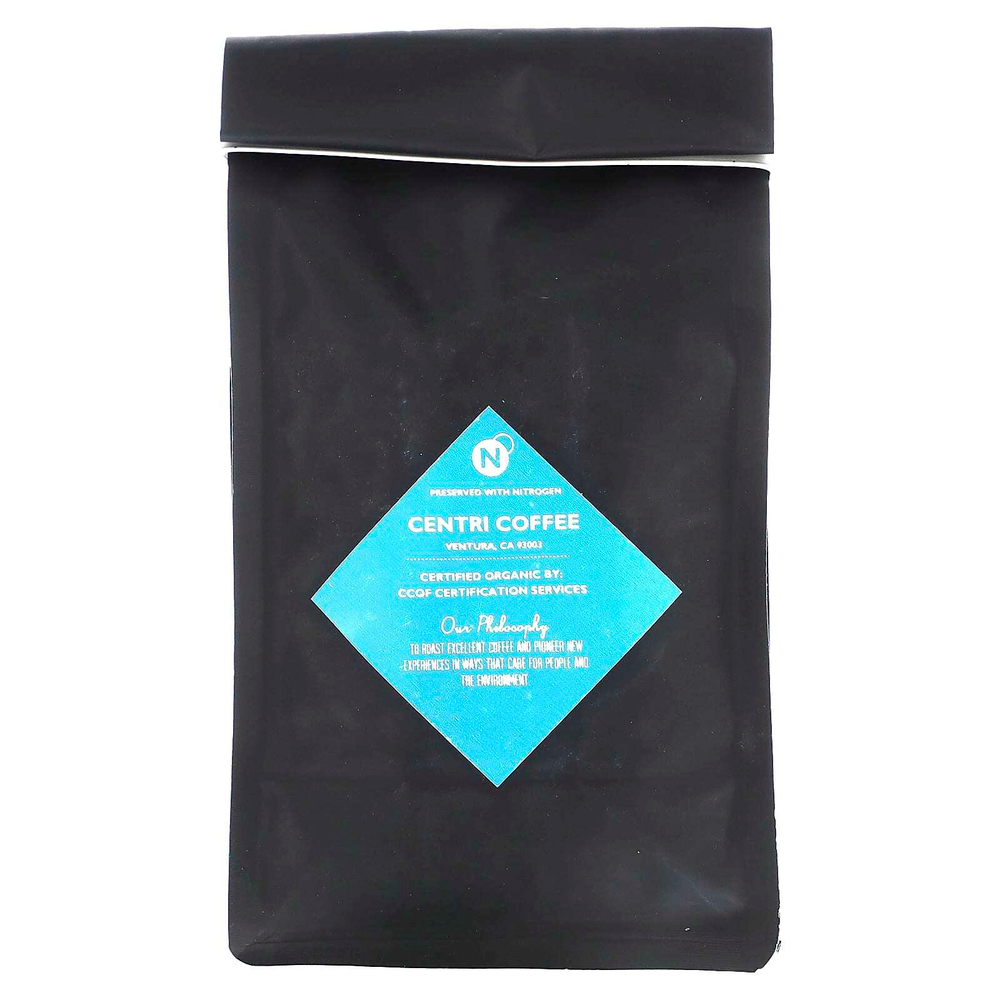 Centri Coffee, Centri Coffee, Organic One Black, карамель и шоколад, цельные зерна, без кофеина, 340 г (12 унций)