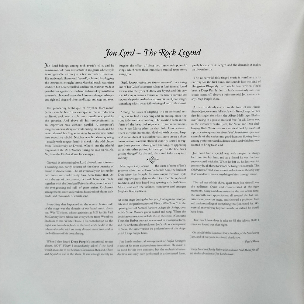 Сборник / Celebrating Jon Lord - The Rock Legend Vol.2 (2LP+Blu-ray)