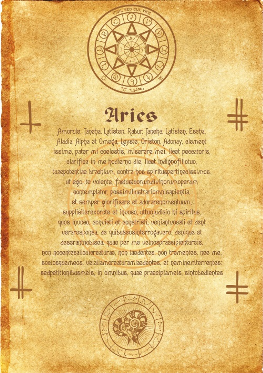 Свиток Ангела Зодиака Овен