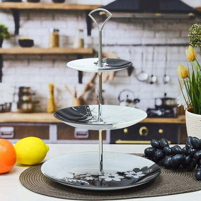 Фруктовница 3-х ярусная "Ромашки"