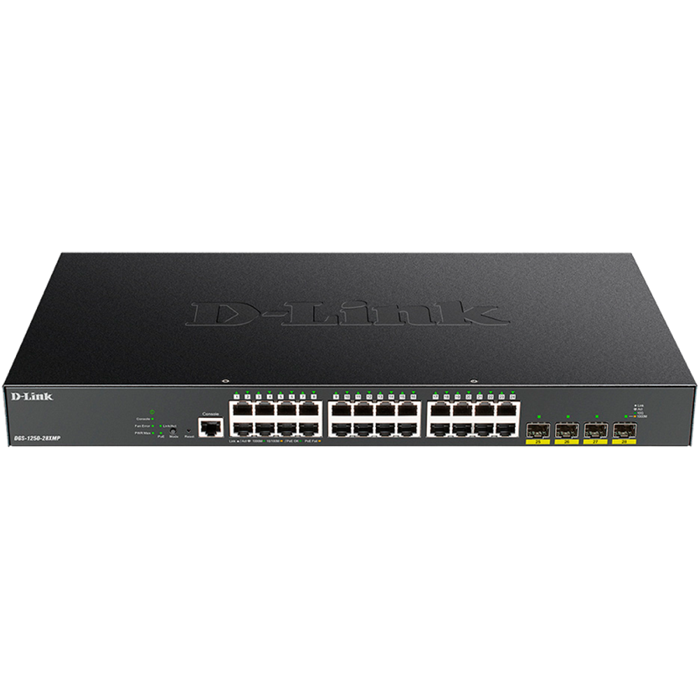 Сетевой коммутатор D-Link DGS-1250-28XMP/A1A
