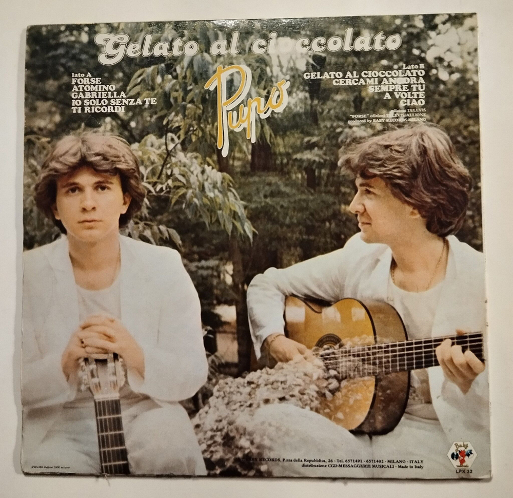 Винтажная виниловая пластинка LP Pupo Gelato Al Cioccolato (Italy 1979)