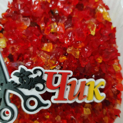 Стеклянная крошка КРАСНОЕ фракция 3-5 мм (100 г)