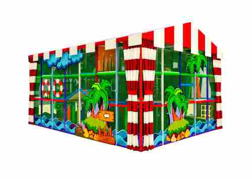 Детский уличный игровой лабиринт с крышей «Волшебный Берег» 8,61×6,15×5,2 м