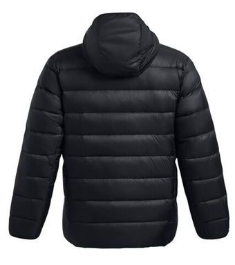 Мужская теннисная куртка Under Armour Legend Down Hooded - black/white