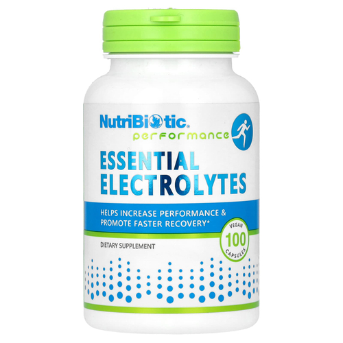 NutriBiotic, Performance, незаменимые электролиты, 100 веганских капсул