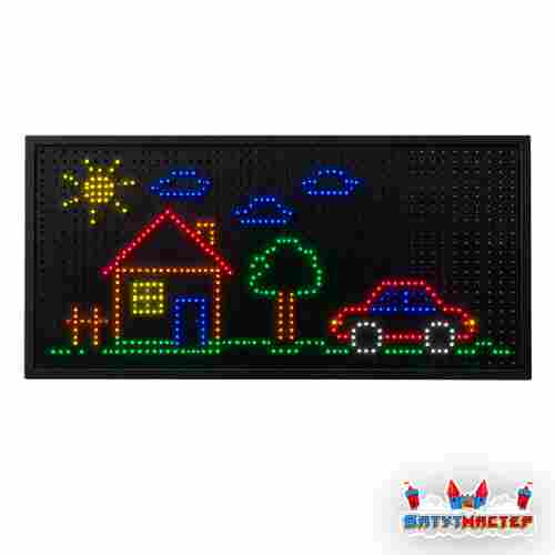 Интерактивная светящаяся стена «Неон», со вставными палочками