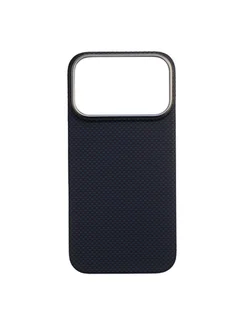 Карбоновый чехол для IPhone 17 Pro with MagSafe синий квадрат (Blue)