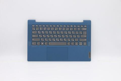 Верхняя панель с клавиатурой (топкейс) для ноутбука Lenovo IdeaPad 5-14ARE05. раскладка - русская, с подсветкой, синяя (5CB1A13563), оригинал