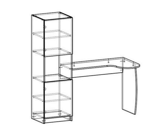 Стол МИЯКО левый