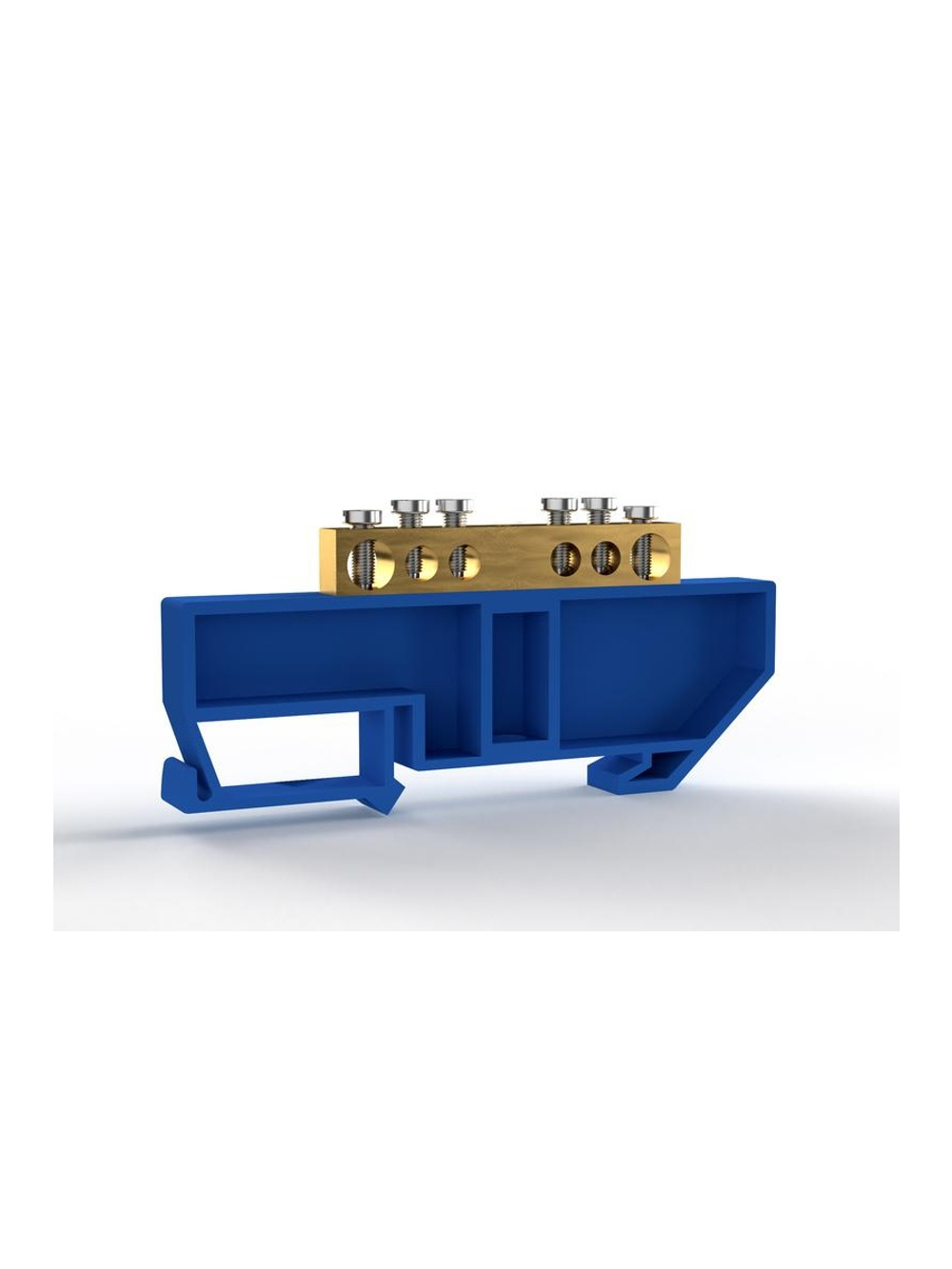 Шина нулевая на DIN-изоляторе 6х9мм 6 отвер. латунь TOKOV ELECTRIC TKE-BCB-69-6-DIN/N