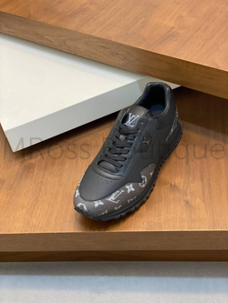 Кроссовки Louis Vuitton Run Away мужские черные с принтом