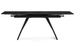 Стеклянный стол Хорсборо 140(200)х80х79 обсидиан / черный