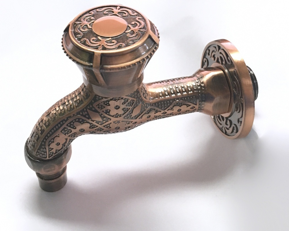 Кран с носиком  ретро МЕДНЫЙ (короткий)  ViEiR  (50/1шт)