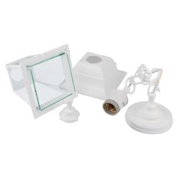 Садово-парковый светильник ЭРА НСУ 04-60-001 белый 4 гранный подвесной IP44 Е27 max60Вт