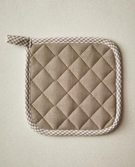 ZARA HOME ПРИХВАТКА ИЗ ХЛОПКА, СЕРОВАТО-КОРИЧНЕВЫЙ