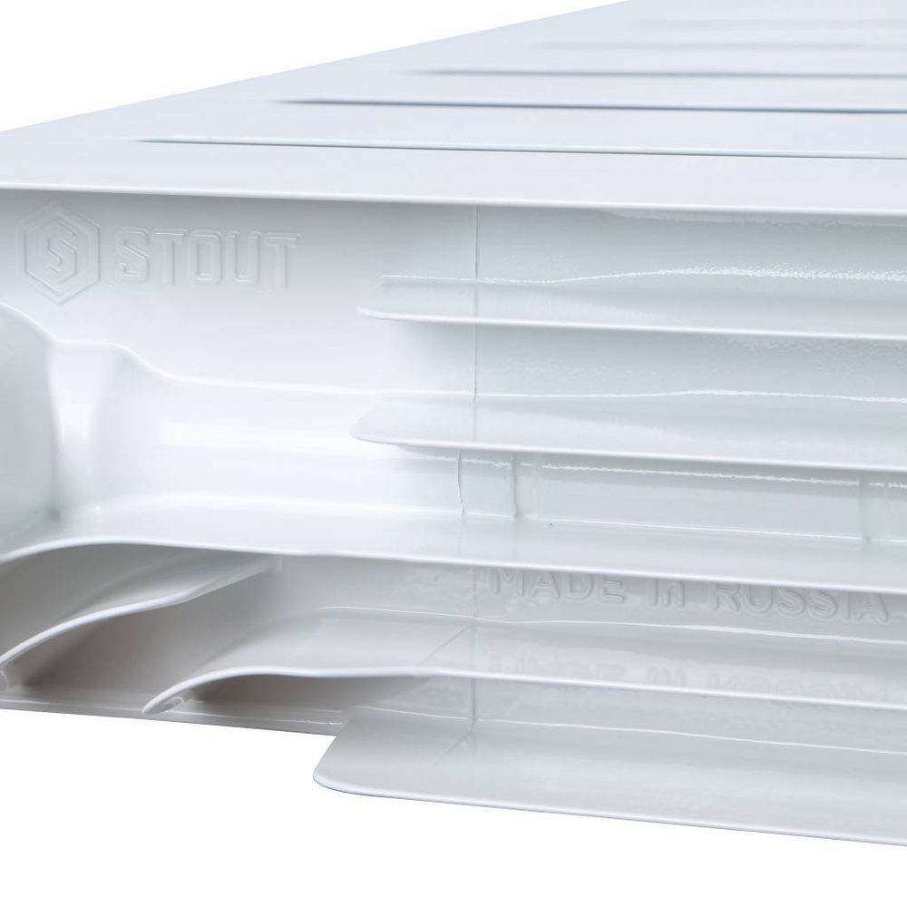 STOUT Space 500 9 секции радиатор биметаллический нижнее правое подключение RAL9016