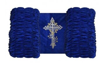 Обивка внешняя бархат СИННЯ Термокрест серебро