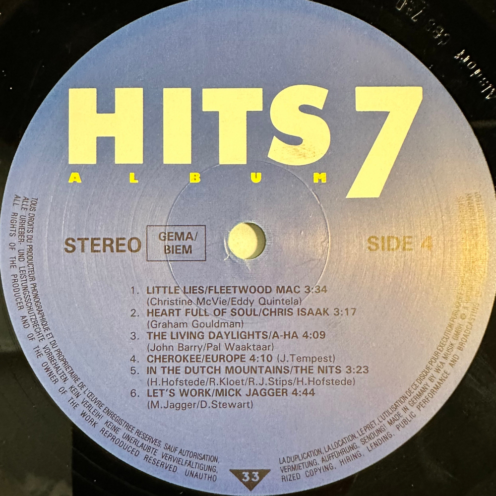 Сборник Hits Album 7 2LP (Германия 1987г.)