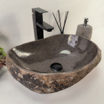 Раковина из речного камня RS-65140 44*32*15 0861