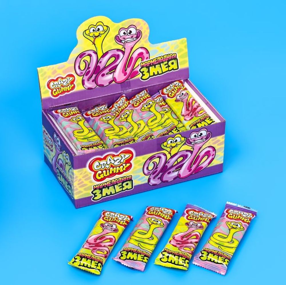 Мармелад "CRAZY GUMMY" Мармеладная змея, 15 г