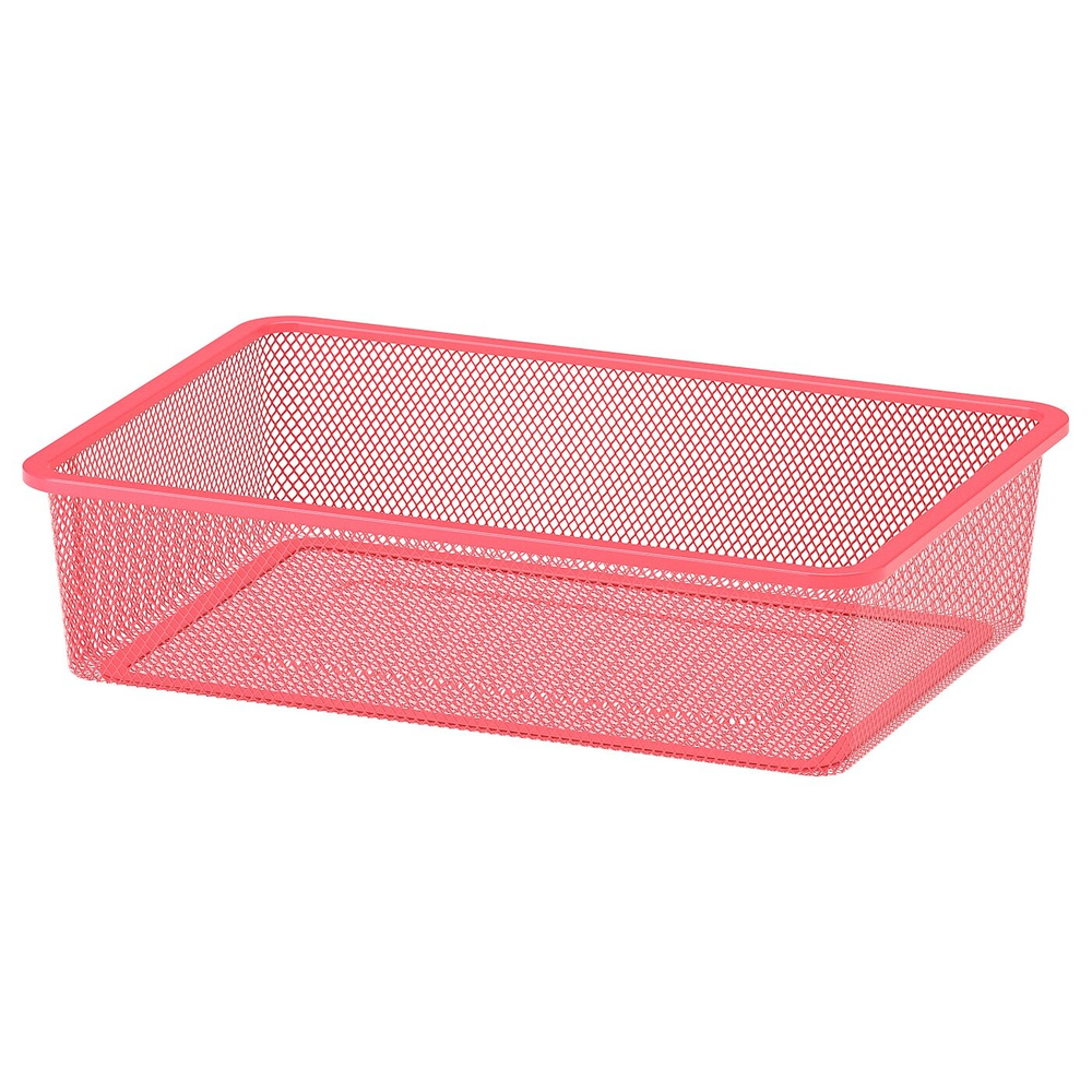IKEA TROFAST  (ИКЕА ТРОФАСТ)  -  Контейнер из проволоки, светло-красный, 42x30x10 см