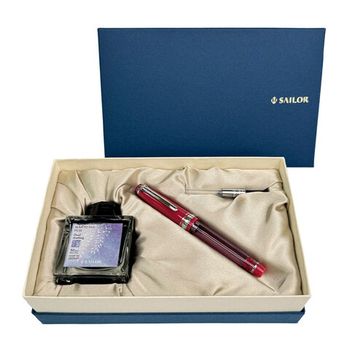 Набор с перьевой ручкой Sailor Pro Gear Slim MANYO II Wisteria RT с пером 14K MF и чернилами MANYO Fuji 50 мл (10-2561-351)