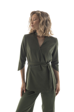 Костюм блуза на запах и брюки skinny