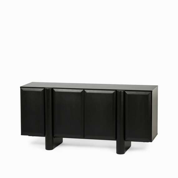 Комод Kode 160х70 см, черный, дуб, меламин