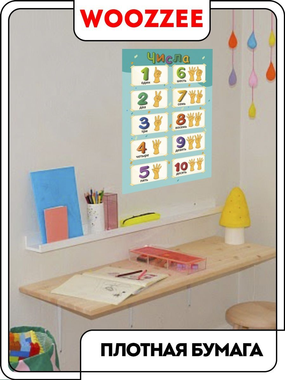 Плакат обучающий "Числа для тренировки счета"